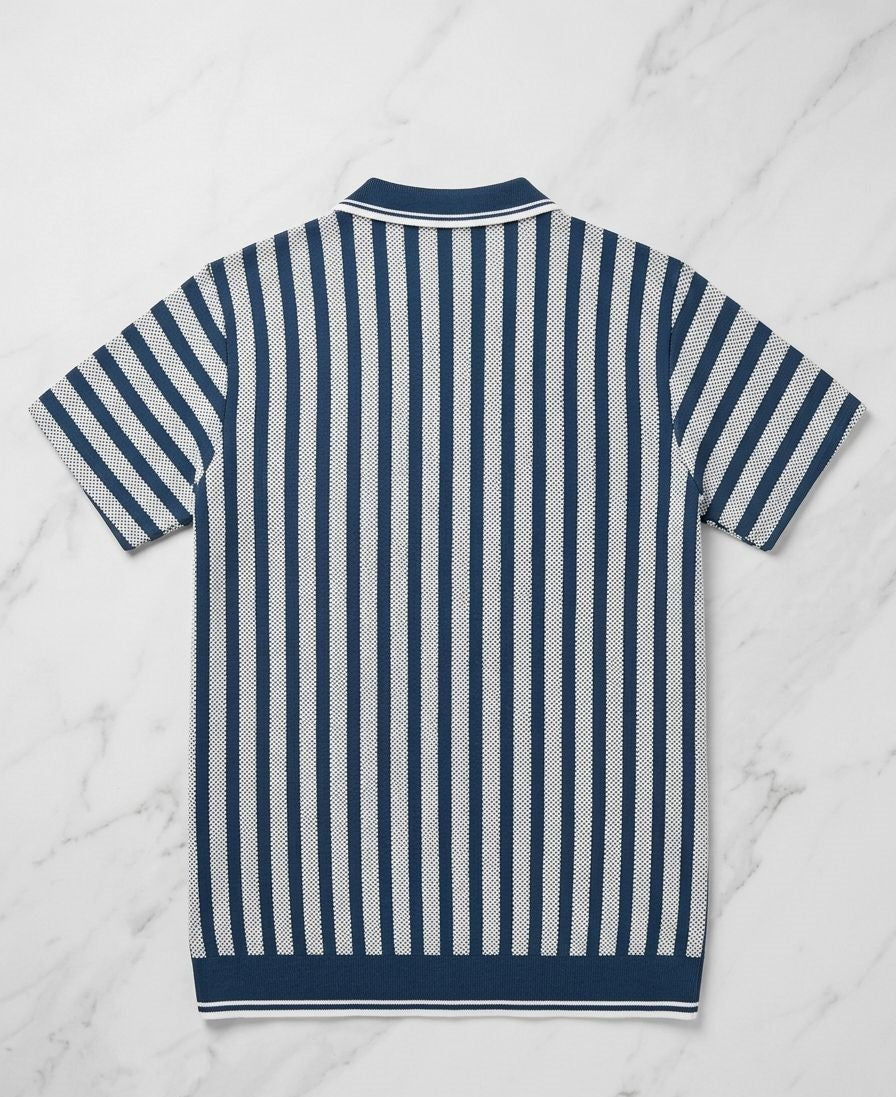 Old Money Polo || Timeless Polos  || Blue & white lining