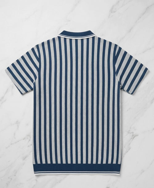 Old Money Polo || Timeless Polos  || Blue & white lining