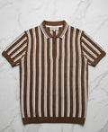 Brown old Money ||Polo Shirt || white & brown lining