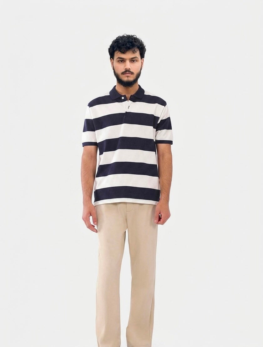 Striped Relaxed Polo