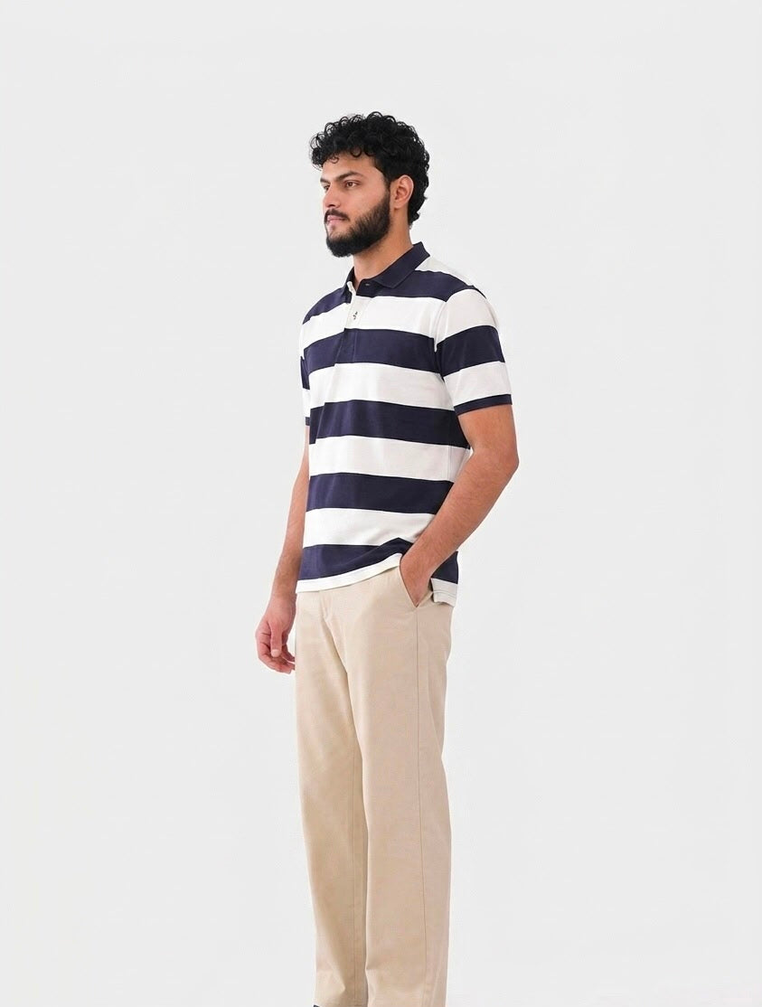Striped Relaxed Polo