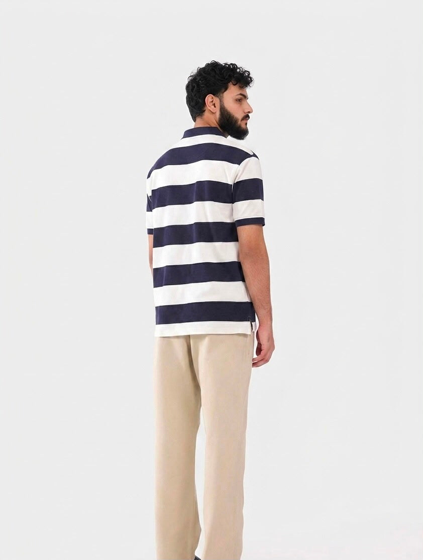 Striped Relaxed Polo