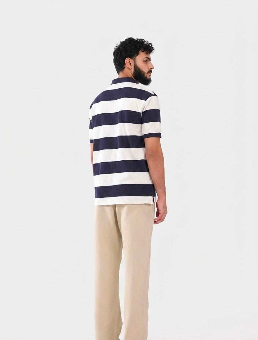 Striped Relaxed Polo