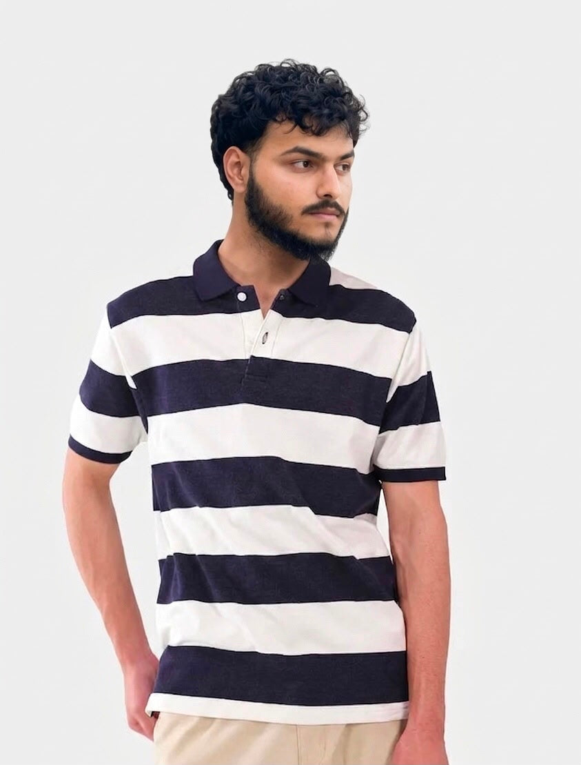 Striped Relaxed Polo